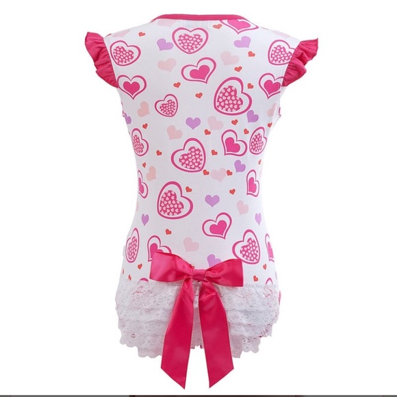 NWOT 💕 Princess Hearts Front Snap Onesie Bodysuit - Picture 9 of 13